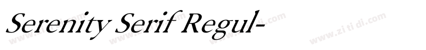 Serenity Serif Regul字体转换